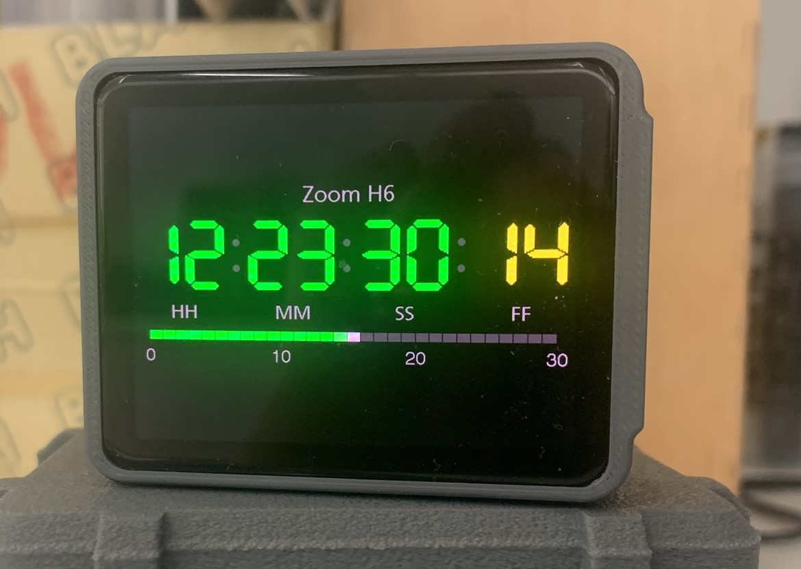 pfGlass Timepiece — SMPTE Timecode, Swiss ±1 ppm Precision